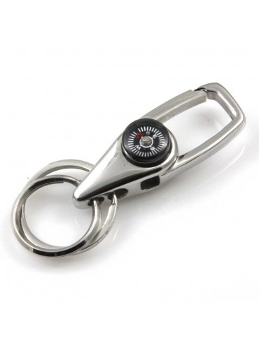portachiavi uomo con bussola marina casa auto o moto gioiello in acciaio inossidabile mm 80 mm 23