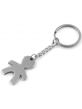 portachiavi donna uomo con bebe maschietto gioiello in acciaio ottimo da incidere nome bambino o bambina mm 70 mm 23