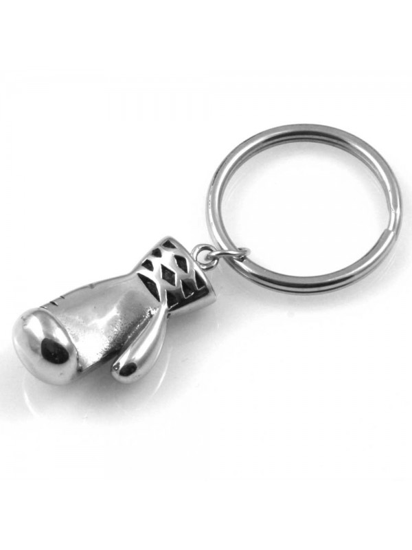 portachiavi uomo guantone da box casa auto e moto  gioiello in acciaio inossidabile mm 60 mm 28