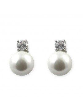 Orecchini di perle in argento 925 elementi zirconi