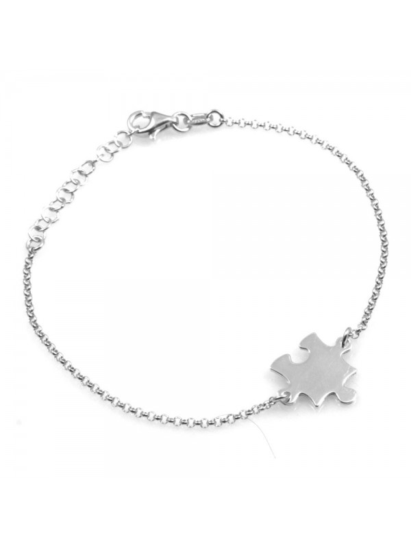 bracciale donna uomo con puzzle in argento 925