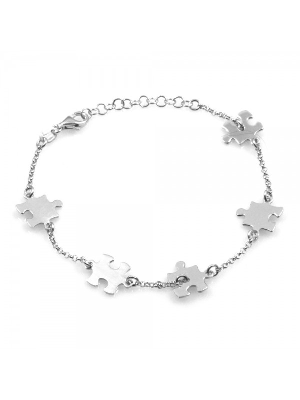 bracciale donna con puzzle in argento 925