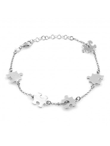 bracciale donna con puzzle in argento 925