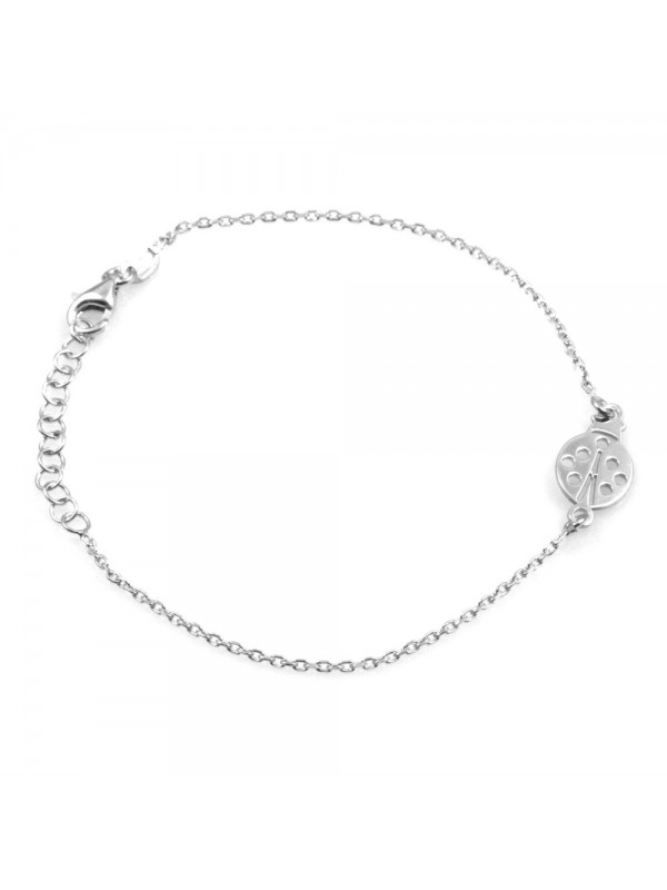 bracciale donna bimba con coccinella in argento 925
