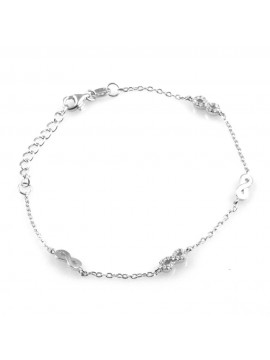 bracciale donna con infinito simbolo in argento 925