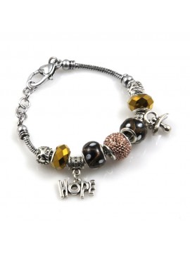 bracciale donna con beads colorati e charms in accaio