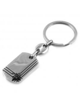 Portachiavi uomo rosa dei venti casa auto moto in acciaio marinari - prt0223