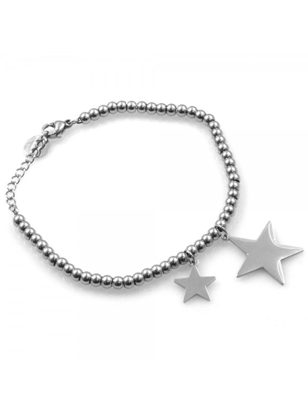 bracciale donna con stelle stelline in acciaio ottimo da personalizzare con incisione