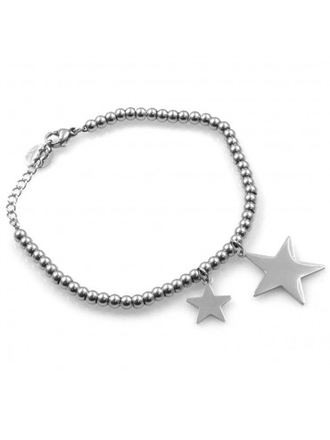 bracciale donna con stelle stelline in acciaio ottimo da personalizzare con incisione