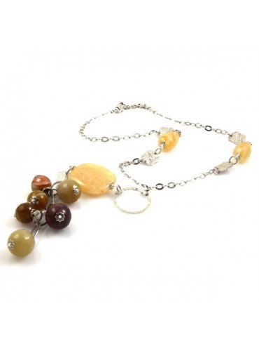 Collana argento donna con pietre dure