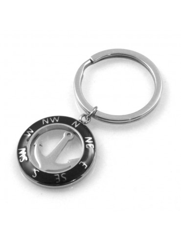 portachiavi uomo con ancora in acciaio simbolo marinaro