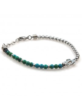 bracciale uomo donna con tartaruga in acciaio e pietre bcc2578