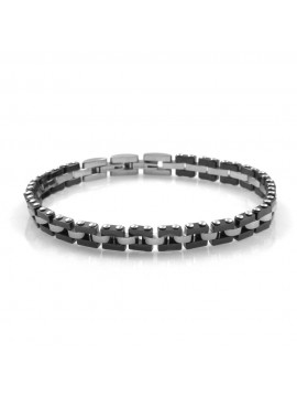 bracciale uomo in acciaio e ceramica bcc2612