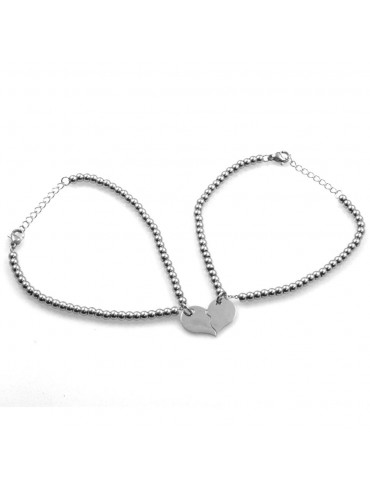Bracciale con Cuori per fidanzati Innamorati e Coppie Che Si spezzano o dividono bcc2663