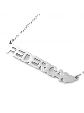 collana con nome Federica in acciaio da donna - cll1782