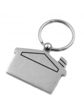 Portachiavi uomo donna casa auto moto in acciaio personalizzabile con incisione mm 62 mm 45 - prt0003