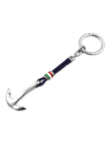 portachiavi uomo con ancora acciaio e cordoncino cm 100 mm 30 - prt0220