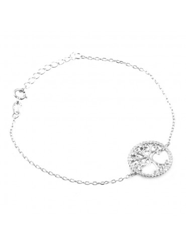Bracciale donna con albero della in argento e strass bcc0063