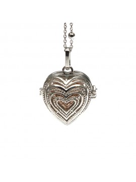 chiama angeli collana donna in bronzo a cuore campanellino per gravidanza - cll1754