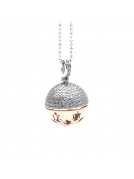 chiama angeli collana donna ciondolo per gravidanza in argento 925 e zirconi cll1584