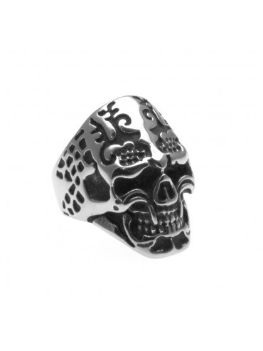 anello uomo teschio in acciaio misura 14