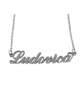 Collana con nome ludovica in acciaio cll0538