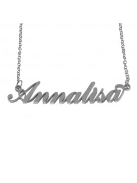 Collana con nome annalisa in acciaio cll0553