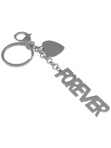 Portachiavi forever scritta in acciaio prt0055