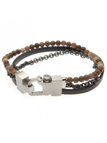 bracciale uomo con pietre dure chiusura particolare - bcc1779