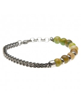 bracciale uomo pietre e acciaio brunito bcc2369