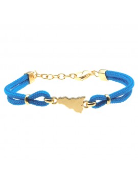Bracciale con sicilia gioiello donna acciaio e cordoncino bcc2680