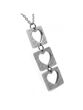 Collana con cuore in acciaio