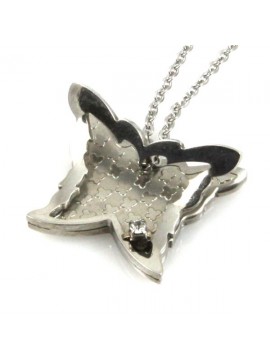 Collana con farfalla in acciaio