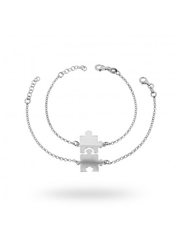 bracciale per coppie fidanzati innamorati puzzle - bcc2517