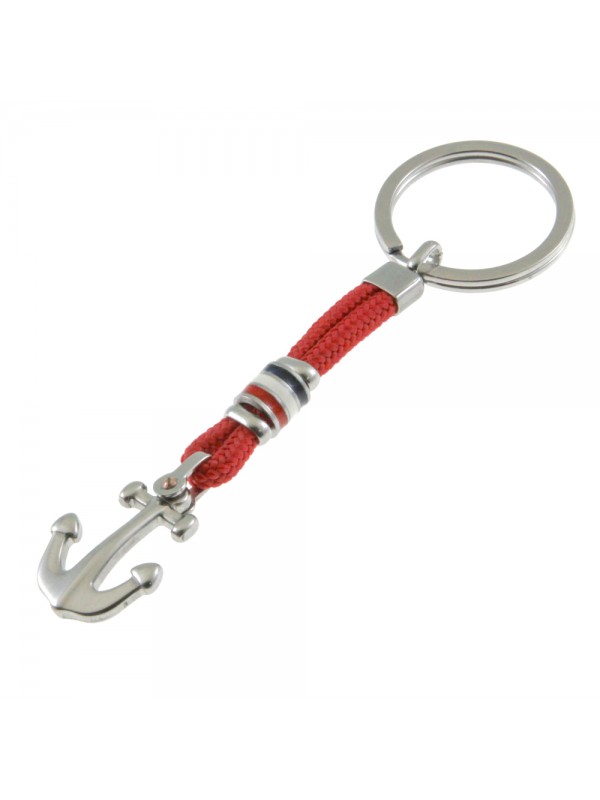 portachiavi con ancora e cilindri smaltati in acciaio cm 9 cm 3 prt0197