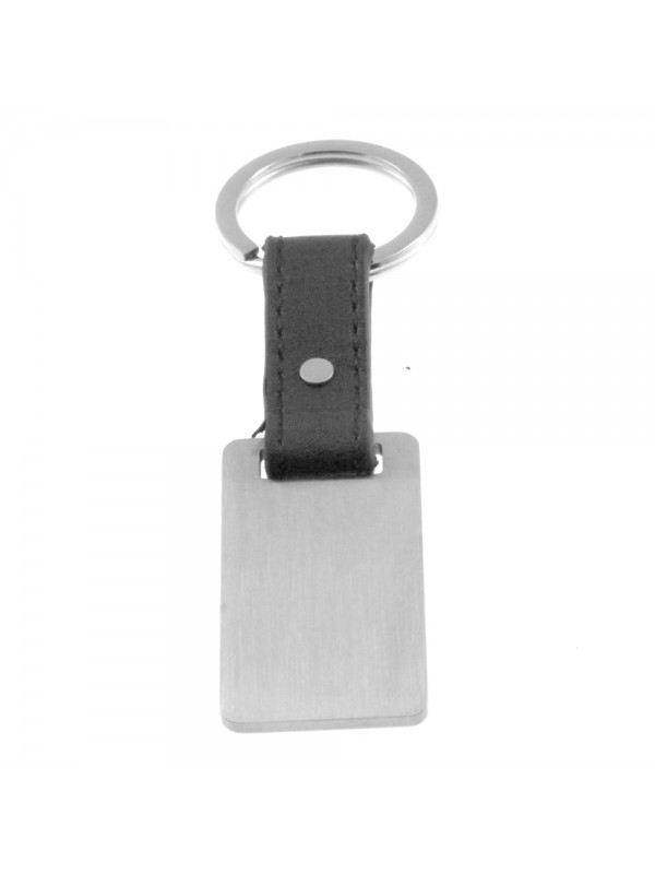 portachiavi uomo acciaio satinato pelle prt0114