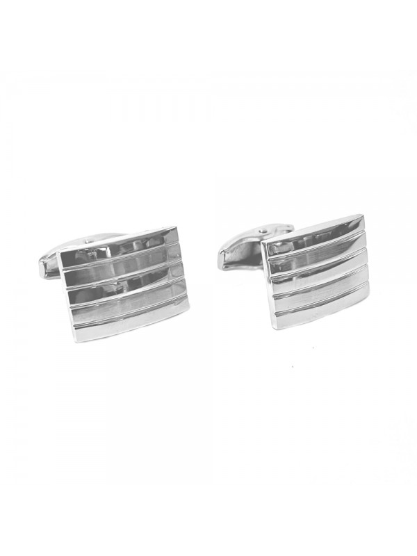 Gemelli per camicia uomo quadrati a righe acciaio gml0131