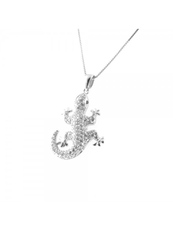collana geco donna argento strass cll1870