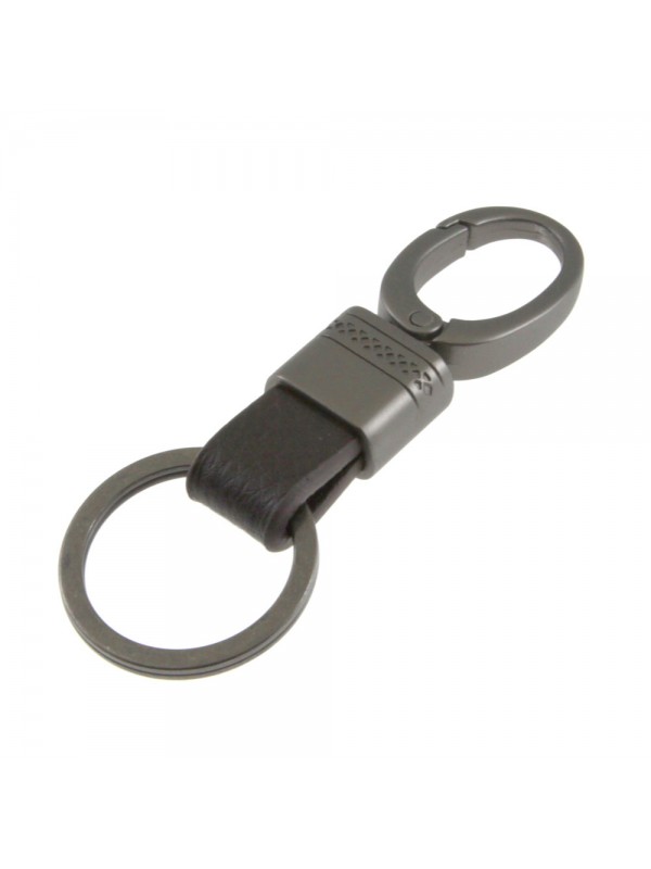 portachiavi uomo pelle marrone acciaio prt0284