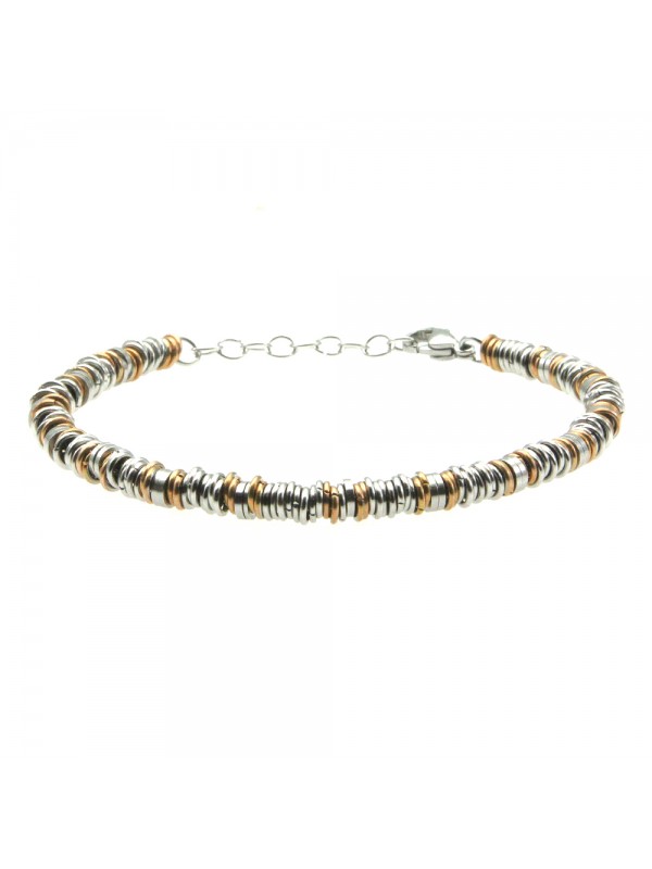 bracciale uomo acciaio acciaio e ramato bcc2751