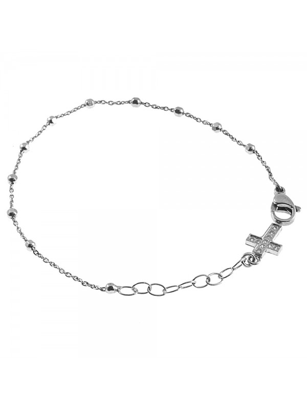 bracciale rosario donna argento 925 e strass bcc2754
