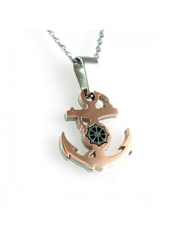 Collana con ancora in acciaio