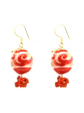orecchini siciliani sfera in ceramica occ0358