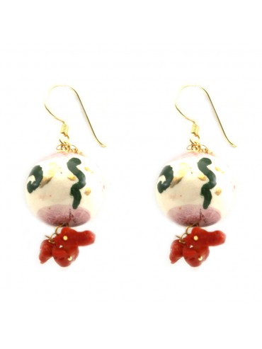 orecchini siciliani sfera in ceramica occ0359