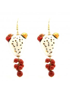 orecchin fichi d india siciliani in ceramica occ0404