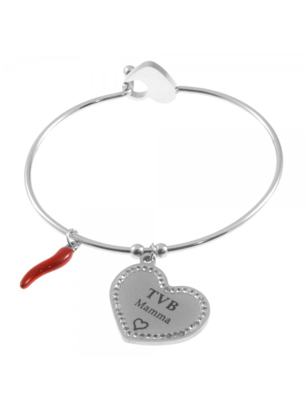 Bracciale mamma con frase rigido in acciaio bcc2819