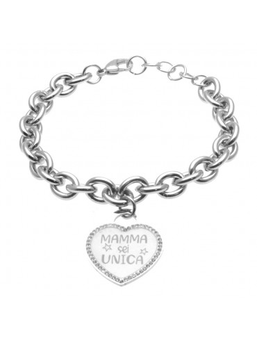 Bracciale mamma con frase in acciaio bcc2820
