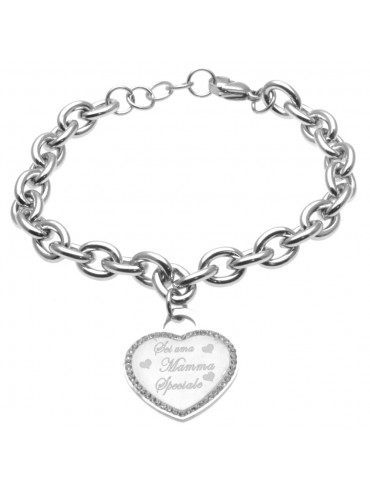 Bracciale mamma con frase in acciaio bcc2830
