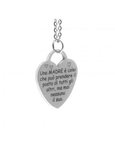 collana mamma con frase in acciaio cll1923