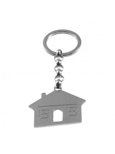 portachiavi casa acciaio ottimo per incisione prt0288